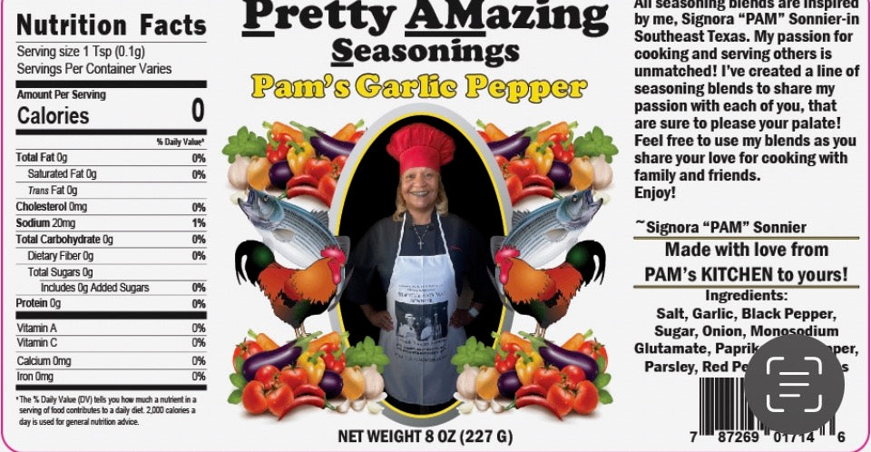 Pretty AMazing Seasonings - PAM'S GARLIC PEPPER